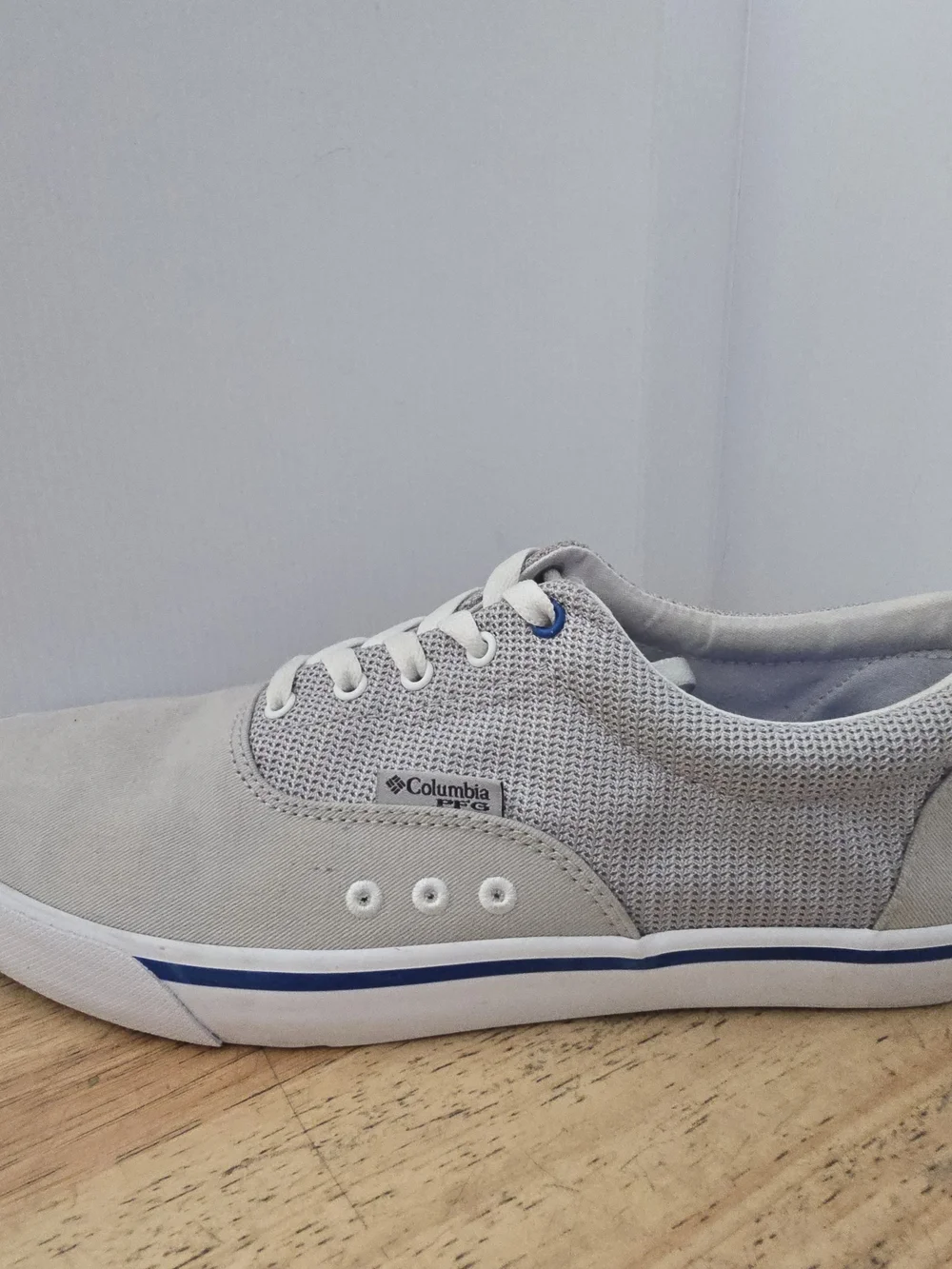 Columbia Men's Slack Tide Light Gray Canvas Boat Shoes